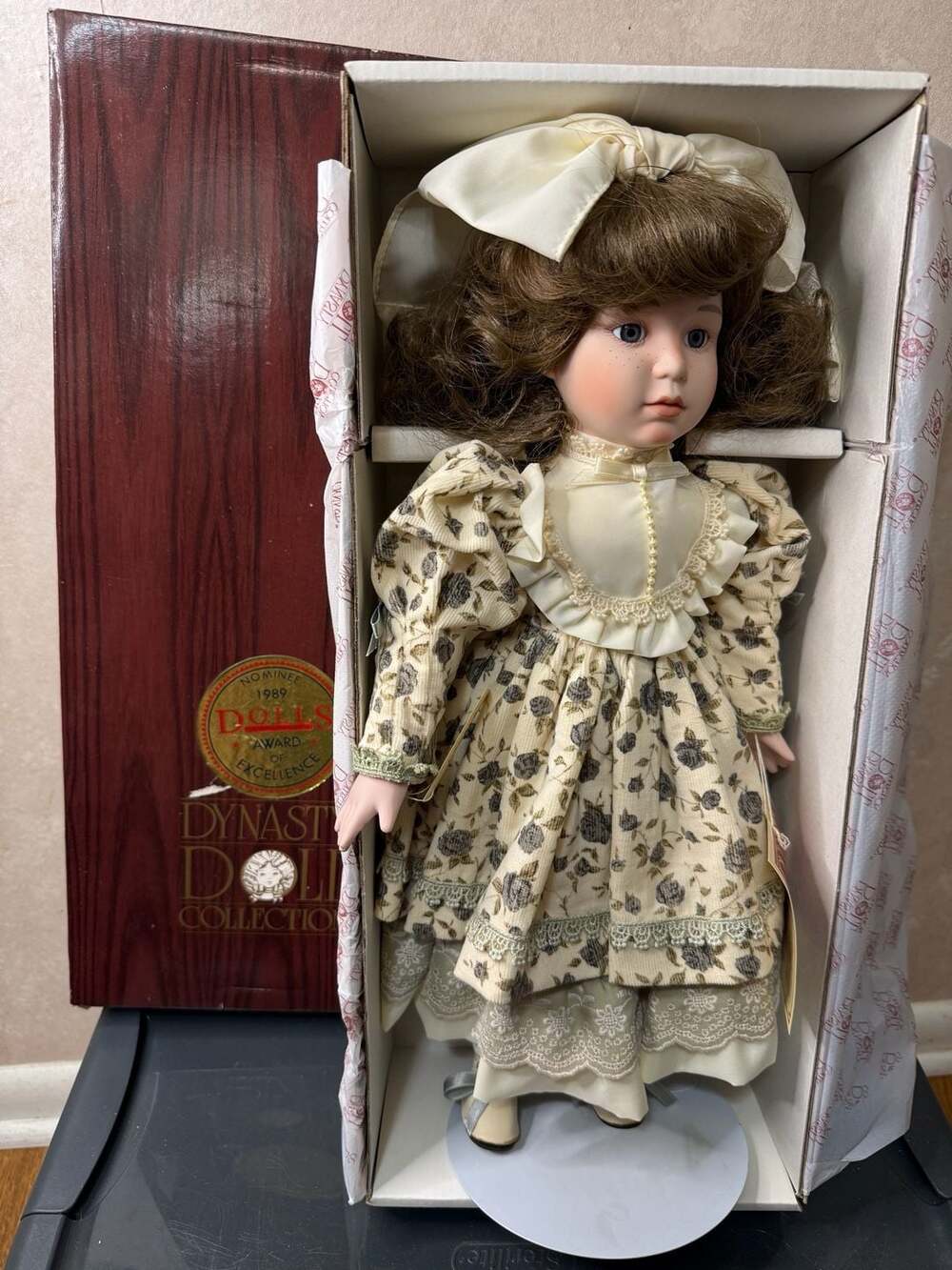 Dynasty Doll Collection Cayala Porcelain Doll 16 In. Floral Dress